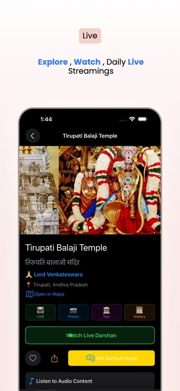 Mandir Darshan App Store screenshot 2