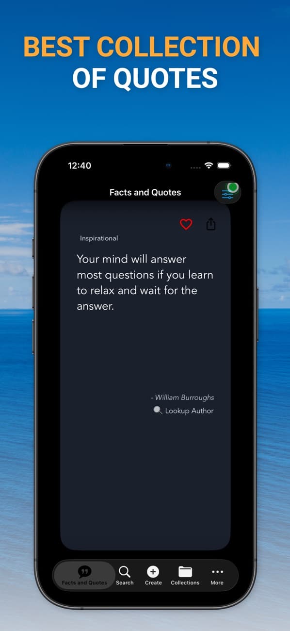 Facts and Quotes App Store screenshot 1