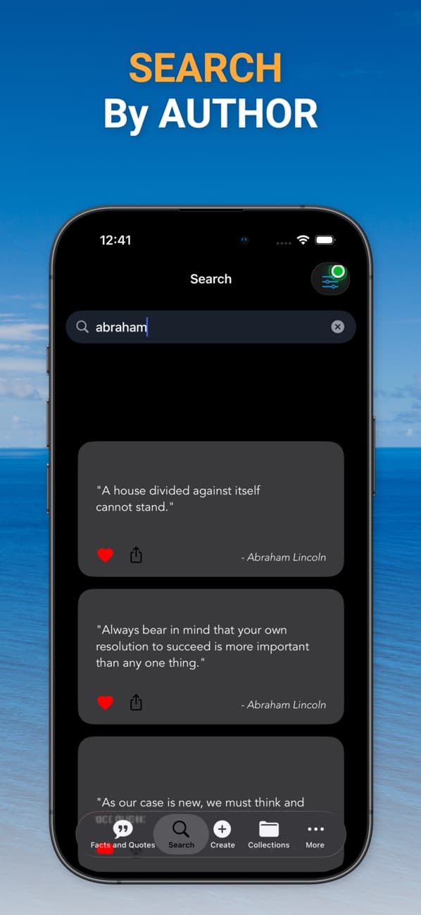 Facts and Quotes App Store screenshot 2